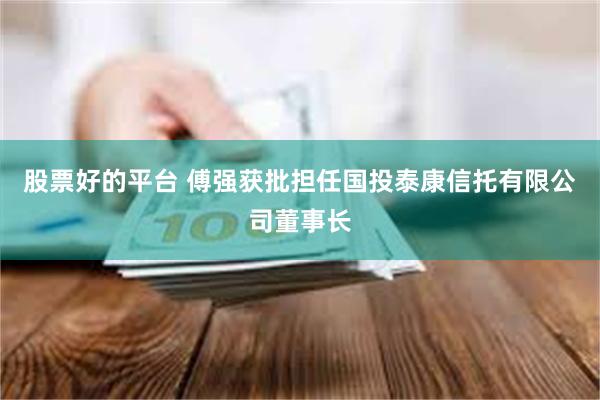 股票好的平台 傅强获批担任国投泰康信托有限公司董事长