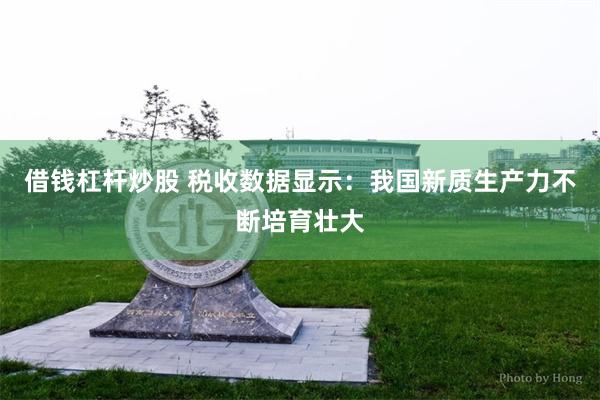 借钱杠杆炒股 税收数据显示：我国新质生产力不断培育壮大