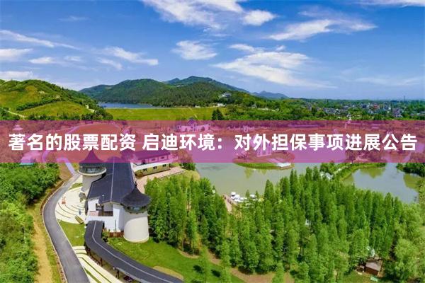 著名的股票配资 启迪环境：对外担保事项进展公告